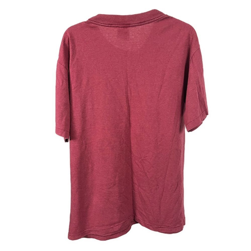 Vintage 90s Disney Mickey Golf Club Embroidered Red Striped T-Shirt- Size‎ M - Picture 2 of 6